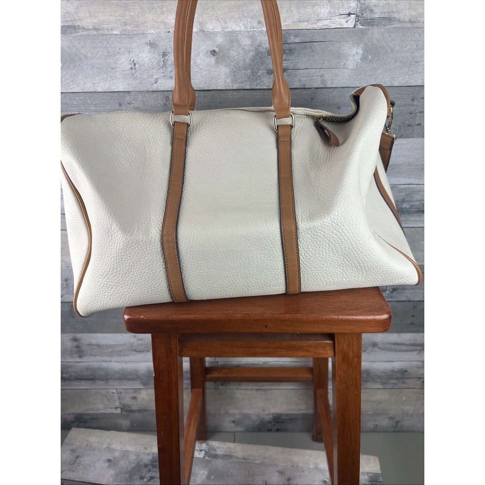 Sole Society Lacie Weekend Bag In Ice Cream Vegan Leather With Shoulder Strap